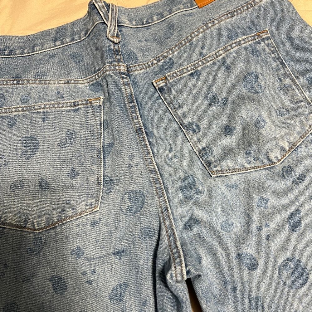 J. Crew Light Blue Patterned Straight Leg Jeans - Picture 6 of 10